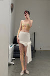 SWAYING/KNIT Japanese paper furry maxi skirt SW22SSB22 white